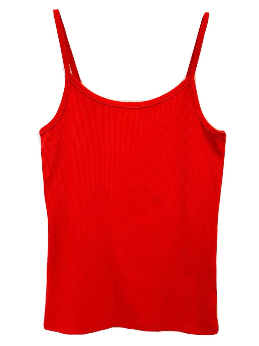 No Boundaries Womens Jr. XL 15-17 Brick Red Ribbed Knit Stretch Cami Tank Top